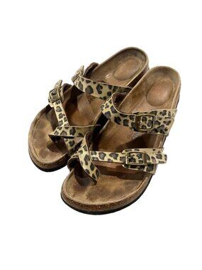 VIKING Tofino Leopard Print Earthy Slide Sandal Brown 39 Boho Gorpcore Ergonomic